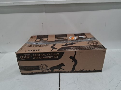 ovo universal central vacuum with power nozzle accessories and compatible with most outlets - 30ft - grey/black (model: accho-30hv-bk) image 2
