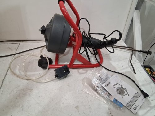 Auto-Feed Electric Drain Cleaner Machine - 50ft  - black/red (model: DA04) image 3