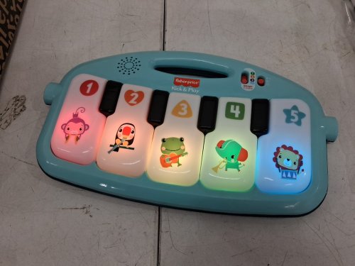 Fisher-Price 4-in-1 Baby Musical Glow and Grow Kick & Play Piano Gym Playmat - Ages 0+ Months - Blue (Model: HRB13) image 4