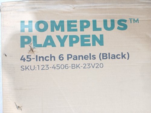 FXW Homeplus 6 Panel Indoor Dog Playpen - 45" - Black (Model: 123-4506-BK-23V20) image 5