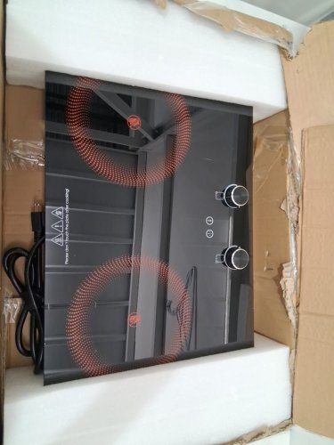 GTKZW Electric Cooktop Stove 2 Burner Hot Plate Double Burner - 4000W - 24" - Black - (Model: M-DT2-12/DT2W-2) image 2