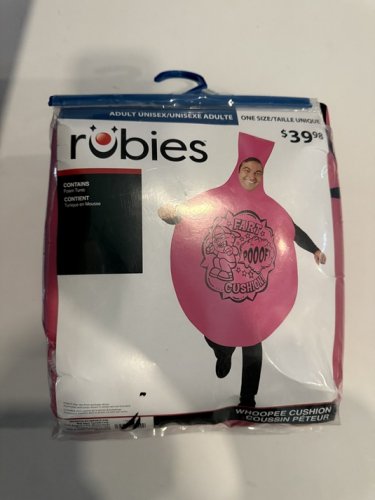 ADULT RUBIES WHOOPEE CUSHION COSTUME - OSFM - PINK (STYLE: F76332) image 2
