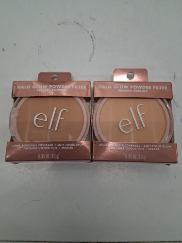 2PC E.L.F HALO GLOW powder filter pressed powder - MEDIUM WARM/LIGHT WARM  -10g/each image 2
