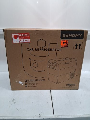 euhomy 12V portable cooler/freezer for camping or home with app control - 59qt -4F~68F - black & grey (model: cf-55) image 2