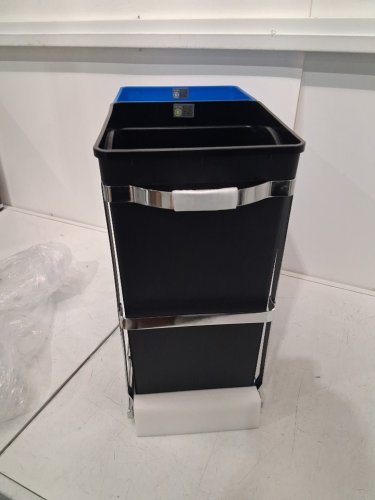 Simplehuman Under Counter Kitchen Pull-Out Recycler - 35l - blue/black (model: cw1016) image 5