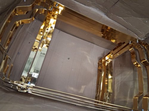 6Pc HELLONE Rectangular Chafing Dishes Set with Lids for Buffet - 8QT - gold/silver image 4
