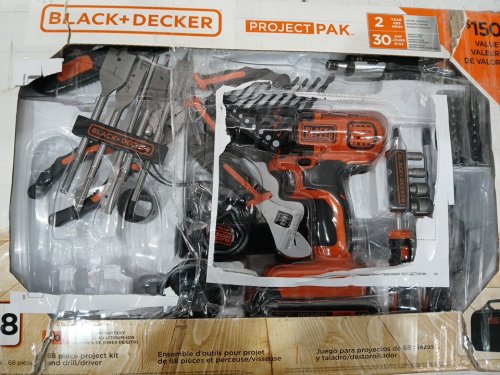 68pc BLACK+DECKER 20V MAX Lithium-Ion Drill/Driver Project Kit DIY Home Tool Set with 11-Position Clutch, Keyless Chuck, Charger, Storage Bag & Accessory Bits (model: LDX120PK) image 5