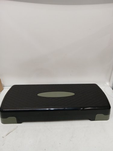 AMAZON BASICS Aerobic Exercise Step Platform, Adjustable Workout Stepper At Home - green/black image 4