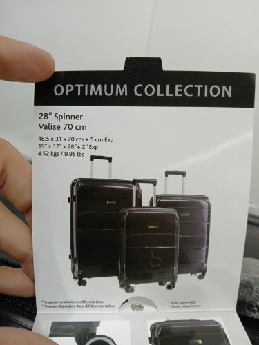 3PC Air Canada Optimum Hardside Spinner Rolling Luggage - 28", 24", 20" - Black image 4
