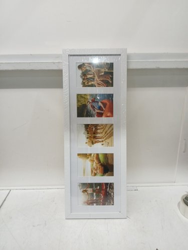 american flat collage  picture frame - fits five 4x6 photos - white (model: MW0824WHT546) image 3