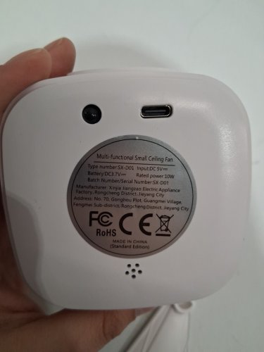 Nuzeky portable storage mini hanging fan - white (model: Sx-d01) image 5