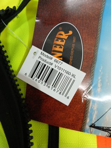 Pioneer high denier visibility construction vest - extra large - yellow - (Style: 6677) image 2