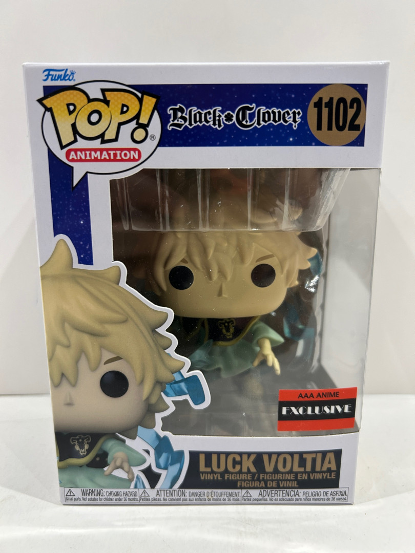 Funko pop! **aaa anime exclusive** Animation: black clover - luck voltia vinyl figure (#1102) image 2
