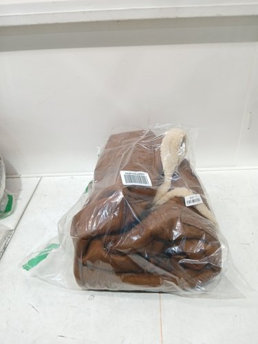 MENS dockers Faux Shearling Midlength Overcoat - medium - brown (style: dm2js226) image 2