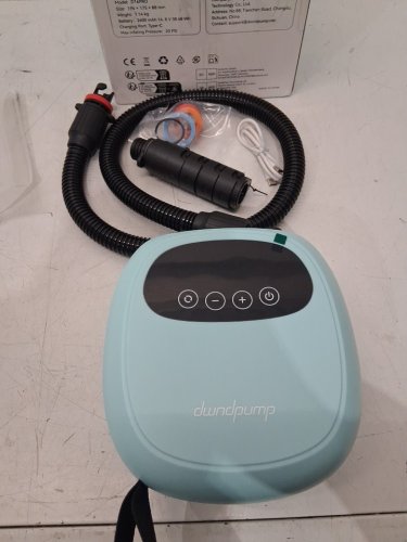 dwndpump portable electric rechargeable paddle board pump - 20psi/2600mah - green (model: D16PRO) image 3