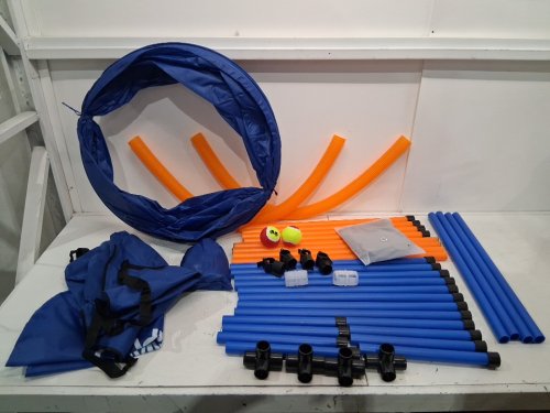 60pc JMMPOO AGILITY Obstacle Course Training Starter Kit - blue/orange image 3
