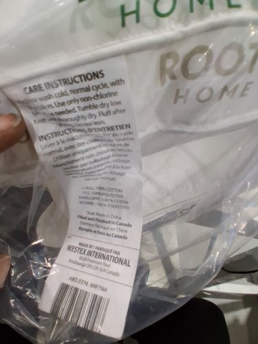 2PK Roots Home premium luxury Pillow - 300 thread count - KING - WHITE (MODEL: 8007504) image 3