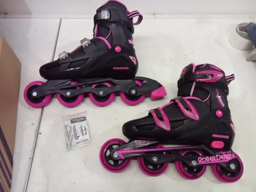 Roller Derby V-Tech 500 Adjustable Performance Inline Skates - 6-9 size - pink\black image 3