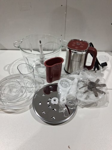 curtis stone digital glass bowl chop master - maroon/red (model: 105-504) image 3