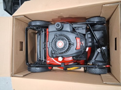 troy-bilt Self-Propelled walk behind Lawn Mower - 20OZ engine oil capacity - 159cc - 21" deck cutting width - black/red (model:12A-B2MR563) image 13