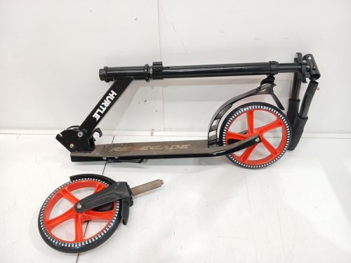 Hurtle Teen Renegade Adjustable Height Two Wheel Scooter With Kickstand - Black/Red image 3