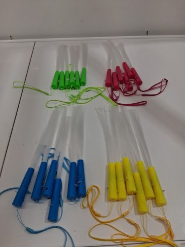 24pk fiber optic Flashing Glow Stick wands - assorted colours image 2