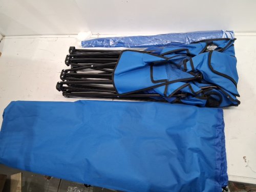 Costway Portable Folding Picnic Double Chair with Umbrella - Blue - (Model: OP70621BL) image 3