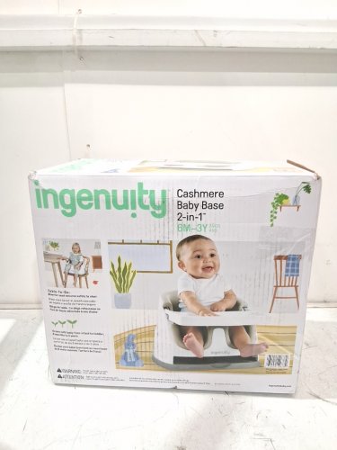 INGENUITY BABY BASE 2-IN-1 SEAT BOOSTER FEEDING SEAT - CASHMERE/WHITE (model: 10678) image 2