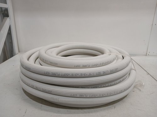wostore mini split copper line set PE insulated with nuts - 1/4" & 1/2" - 50ft - white image 3