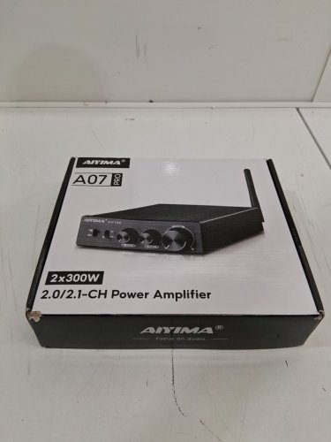 aiyima bluetooth 2-channel amplifier with treble and bass control - black (model: a07PRO) image 6