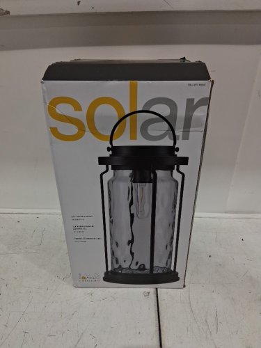 sun soaked creations solar vintage style hangable/table table lantern - black (model: 1618047) image 2