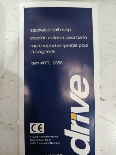 DRIVE MEDICAL PORTABLE STACKABLE BATH STEP - BLUE/WHITE (Model: RTL12068) image 3