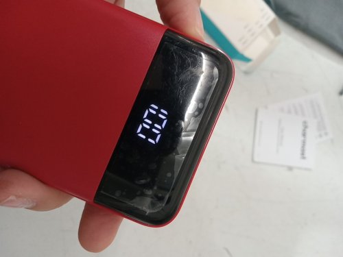 CHARMAST4-IN-1 PORTABLE COMPACT POWERBANK - WITH BUILT-IN USB-A USB-C/ LIGHTNINGMICRO USB CABLES - 10,000MAH- LED BATTERY DISPLAY - red (MODEL: W1148) image 4