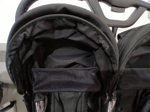 Mompush Lithe X2 easy fold lightweight double stroller with recline & rain cover for newborns & toddlers - Black (Model: S3101-ND) image 7
