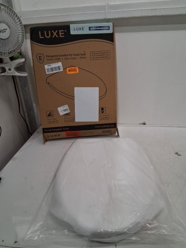 LUXE ELONGATED COMFORT FIT TOILET SEAT WITH SLOW CLOSE QUICK RELEASE HINGES NON SLIP BUMPERS AND FITS WITH LUXE BIDETS, 18.5" x 14" x 1.8" - WHITE (MODEL: 1008E) image 2
