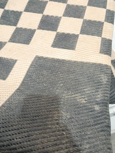 GARVEE outdoor rug - 10ftx14ft - plastic straw/beige/black image 3