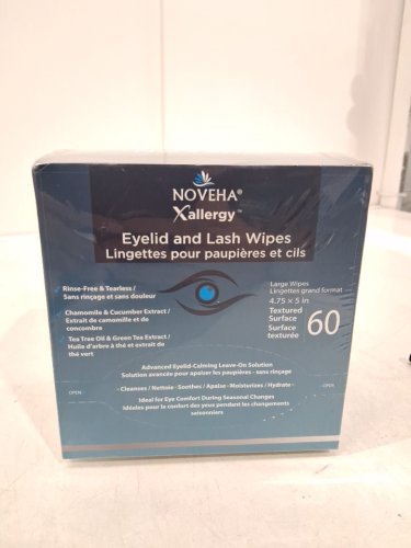 60pk NOVEHA Allergy Relief Eyelid eye cleansing Wipes image 2