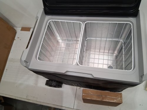 EUHOMY Dual Zone Portable Car Fridge Freezer  LED Digital Display and built-in wheels and handles - 50l  - 100v - Black / Grey (Model:CF003-50BL-CAEH) image 4