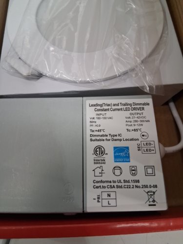 hm Electric Complete 4" SLIM PANEL Recessed Fixture LED 3000K - 850 LUMENS - WHITE - (Model: CCR-P023R8-4) image 5