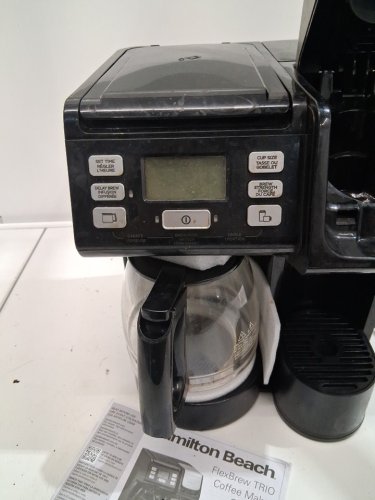 HAMILTON BEACH 3-IN-1 FLEXBREW TRIO COFFEE MAKER - 12 CUP GLASS CARAFE - BLACK (MODEL: 49902C) image 6