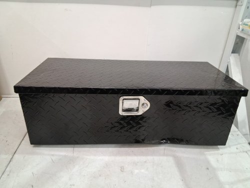 Heavy Duty Aluminum Truck Bed Tool Box Diamond Plate Tool Box with Side Handle and Lock Keys - 30"x13"x9.6" - black (model: jl-tb19-1b) image 3