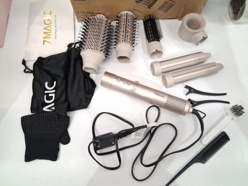 7magic high speed hair dryer brush and 6 in 1 styler - 110 volts - 1200 watts - gold - (model: HB-800) image 4