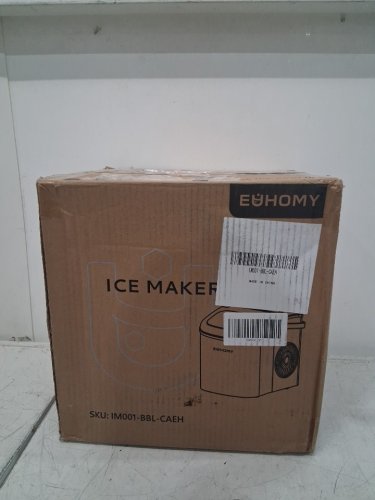 EUHOMY Countertop Ice Maker Machine with Handle, Basket and Scoop - MAKES 26LB/Day - BLACK (MODEL : im-06d / IM001-Bbl-CAEH) image 2