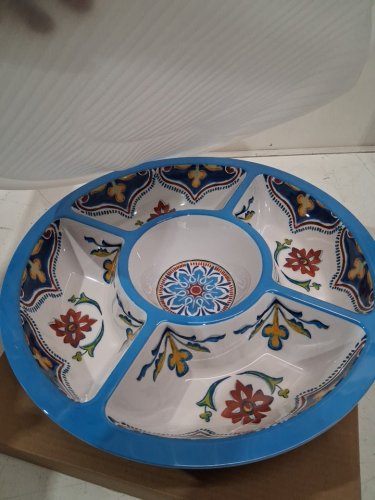4PC PANDEX MELAMINE SERVING SET - BLUE PATTERN (MODEL:1901790) image 3