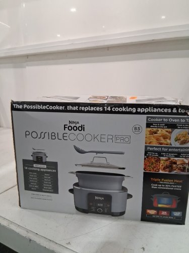 NINJA FOODI POSSIBLECOOKER PRO 8-IN-1 MULTI-COOKER - 8.5QT CAPACITY - SEA SALT GREY (MODEL: MC1001C) image 2
