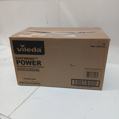 Vileda EasyWring Spin Mop Bucket Floor Cleaning System with Power Mop Head & extendable handle - red/grey (model: 172880/10683010609981/183310) image 2