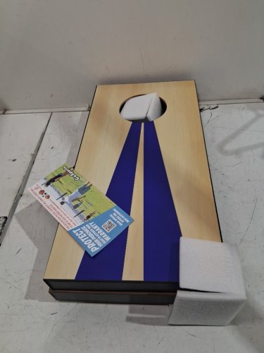 gosports portable size cornhole game set with 6 bean bag - 2ft x 1ft - wood/blue/red (model : CH-03-MDF-WOOD) image 4