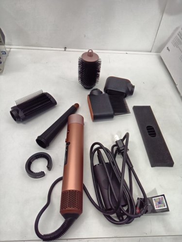 6PC DYSON i.d curly + coily airwrap multi styler and hair dryer with bluetooth - amber silk ( model: hs08) image 3