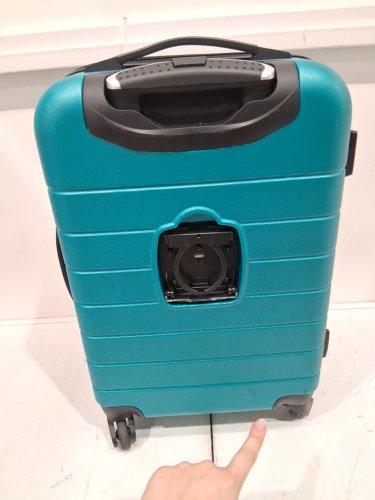 2PC WRANGLER EL DORADO LUGGAGE SET WITH CUP HOLDER AND USB PORT - 20" SPINNER AND 10" BAG - TEAL (MODEL:WR-20272-360) image 6