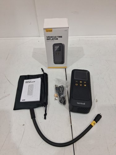 Lamicall Tire Inflator Portable Air Compressor - 150PSI - black (model: vhep03) image 2